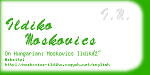 ildiko moskovics business card